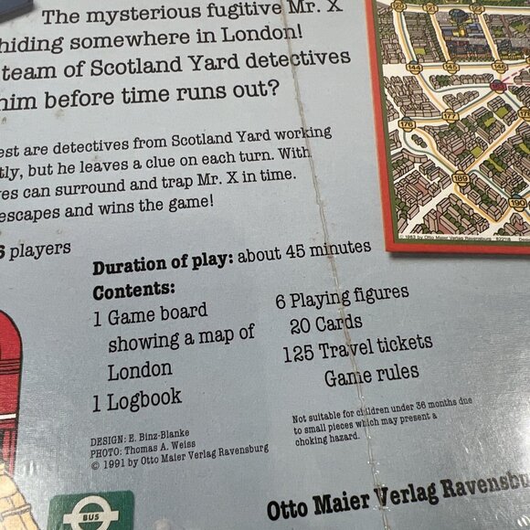 VTG Scotland Yard Board Game 1991 Ravensburger Brand New Sealed READ Detective - Picture 9 of 9